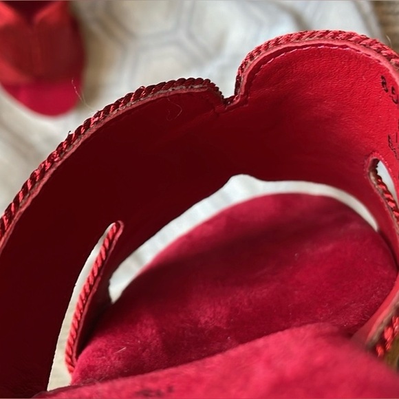 DAVID TATE Vibe Red Braided Slide Sandals Women’s Size 8.5M - Picture 11 of 13